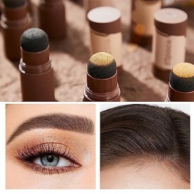 Holzsammlung Kit de tampons à sourcils,outils de maquillage pour tampons à sourcils avec 10 pochoirs à sourcils réutilisables