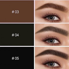 Crayon à Sourcils avec 4 Conseils, Imperméable à leau et Longue Durée Stylo De Sourcil Microblading, Crayon dencre Brow ave