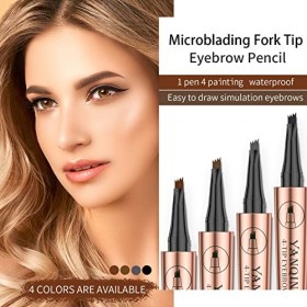 MTUVKGT Crayon à Sourcil, Stylo à Sourcils Microblading, Eyebrow Tatoo Pencil pour Les Avec Pointe Fourchette, Teinture Sourc