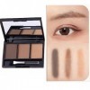 Eyebrow powder, 3 color eyebrow palette makeup to enhance eyebrows, eyebrow color powder with mirror for neutral eye makeup 