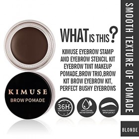 KIMUSE Kit de pochoirs pour sourcils,Kit destampage pour sourcils parfaits,Pochoir et kit de tampon,Tampon imperméable à le