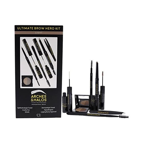 Ultimate Brow Hero Kit - Light by Arches and Halos for Women - 7 Pcs