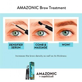 Sérum Amazonic Sourcils de Nuggela & Sulé. Repousse et Densification des Sourcils avec Brosse Stimulante. 3 ml + Brosse Spéci