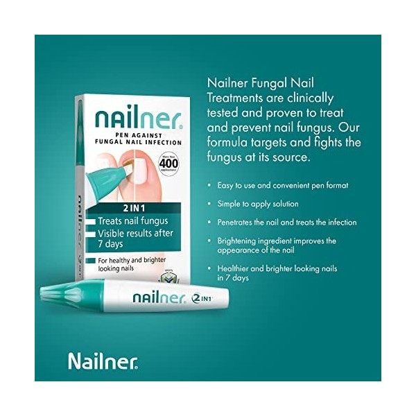 Nailner Stylo 2 en 1 contre les infections fongiques des ongles 4 ml