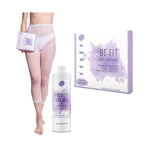 Short anti-cellulite imbiti + écoricharge – 5 traitements – Kit anti-cellulite avec short drainant réutilisable avec sel de l