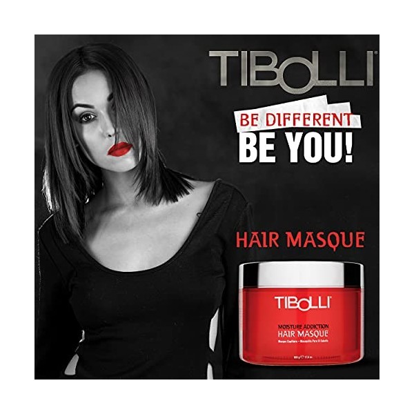 TIBOLLI Moisture Addiction Mask Deep Conditioning Masque 17.6 Fl oz/500g Traitement hydratant et lissant pour les cheveux a