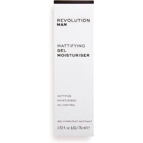 Révolution Man, Gel Hydratant Matifiant, Formule Gel Légère, Réduit les Pores, Prévient les Boutons, Contient de lAcide Hyal