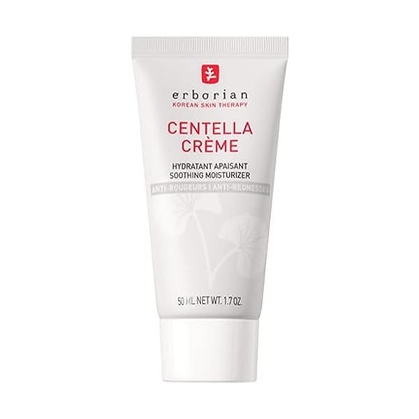 Erborian - Centella Crème avec Centella Asiatica et Acide Hyaluronique - Crème de Jour Anti-Rougeurs - Hydratante & Apaisante