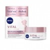 NIVEA Vital Éclat Soin De Jour Peaux Matures 1 x 50 ml , crème hydratante visage à lhuile de pétales de Rose & Calcium, soi