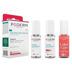 PODERM - LOT 3 PRODUITS | MYCOSE ONGLE TRAITEMENT PURIFIANT + BOOSTER - 2 Best Sellers pour soigner les ongles jaunes et abim