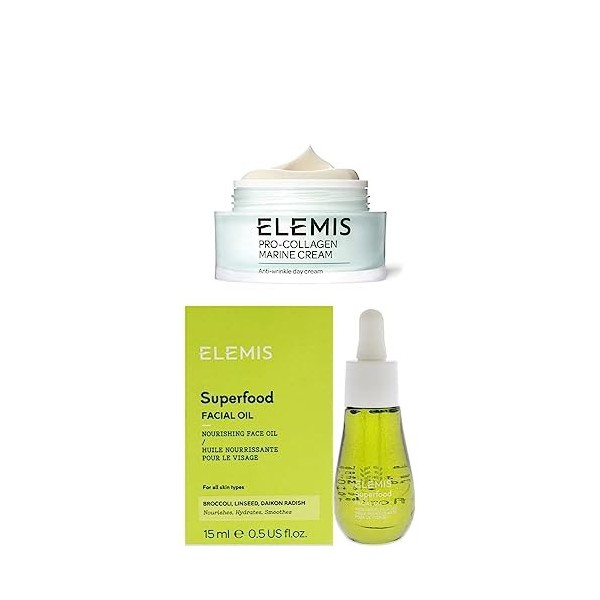 ELEMIS Crème marine pro-collagène, anti-rides, ultra léger,3 en 1, ingrédients actifs réduisant les rides et ridules+ ELEMIS 