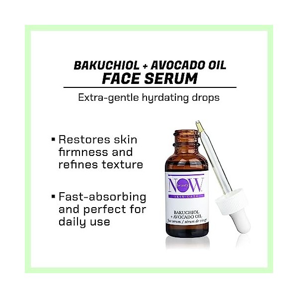 Now Beauty Bakuchiol Oil Serum For Unisex 1 oz Serum