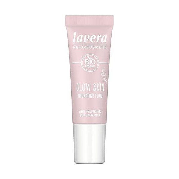 lavera Glow Skin Hydrating Fluid - Hydrate - éclat scintillant - Acide hyaluronique naturel & Vitamine E - VEGAN - 9 ml