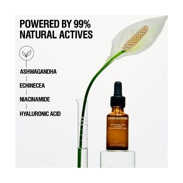 Grown Alchemist Skin Renewal Serum - Antioxidant-Rich Nighttime Serum – Hydrates, Improves Radiance and Texture – Ashwagandha