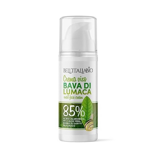 Creme Hydratante Visage à 85% Bave dEscargot, Vitamine E, Beurre de Karité, Acide Hyaluronique, Aloe Vera - Anti-Rides, Lift