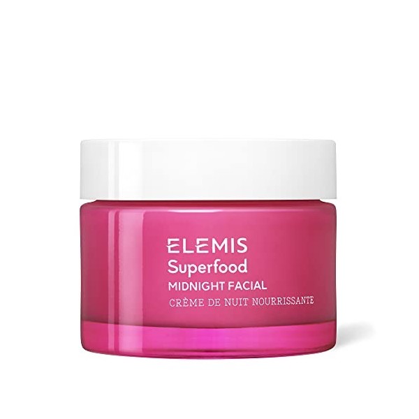 ELEMIS Superfood Midnight Facial, Crème de nuit nourrissante, régénérante et revitalisante pour peau sèche, hydratant pour le