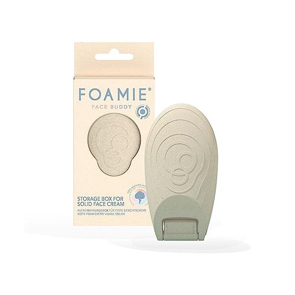 Foamie Foamie Face Buddy Boîte de rangement avec couvercle pour crème de visage solide, organiseur cosmétique et gadget de vo