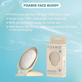 Foamie Foamie Face Buddy Boîte de rangement avec couvercle pour crème de visage solide, organiseur cosmétique et gadget de vo