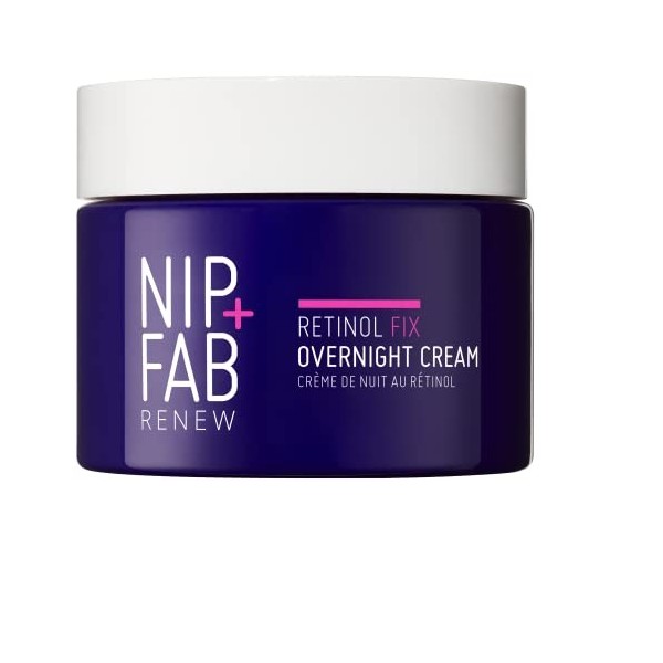 Nip+Fab Retinol Fix 3% Crème de Nuit | Formule Avancée Favorisant la Jeunesse, pour une peau Renouvelée et une Réduction des 