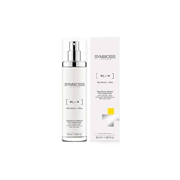 SYMBIOSIS LONDON Venin dAbeille + Mica Crème Anti-Âge Effet Bonne Mine Jour/Nuit 50 ml