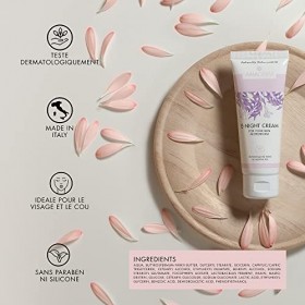 AMADERM E-NIGHT Crème Hydratante Visage Nuit avec Prébiotiques et Probiotiques | Effet Antioxydant avec Beurre De Karité, Inu