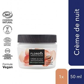FLORENA Crème de Nuit antioxydante à la Fleur de Pourpier et au Lactobacillus Fermentés 1 x 50 ml , crème hydratante aux ing