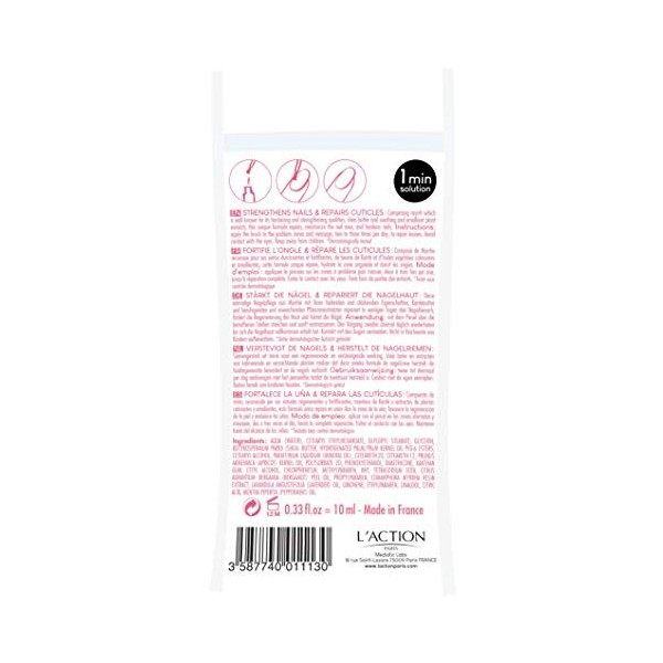 LAction Paris Nail Contour & Hardener, Strengthens and Repairs Nails, 10ml