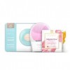 FOREO Luna Mini 2 Brosse Nettoyante Visage pour Spa à Domicile, Pearl Pink, 1 Unité + UFO mini 2 Appareil pour Masque Power +