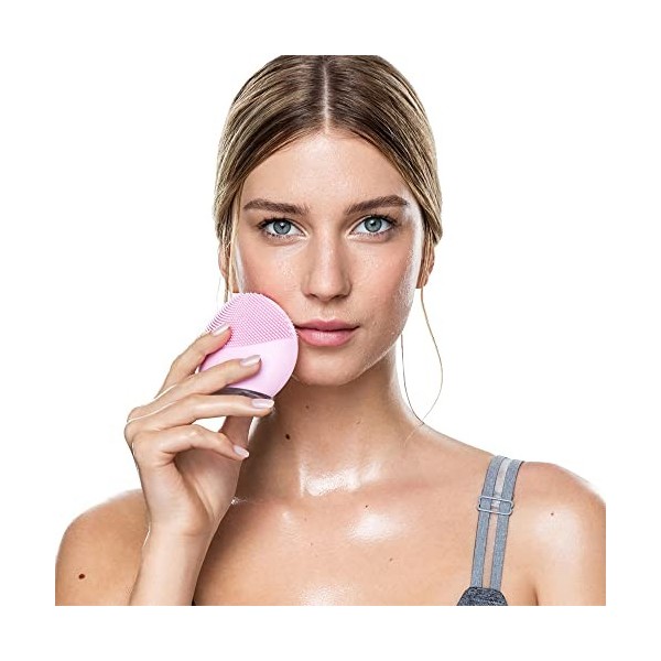 FOREO Luna Mini 2 Brosse Nettoyante Visage pour Spa à Domicile, Pearl Pink, 1 Unité + UFO mini 2 Appareil pour Masque Power +