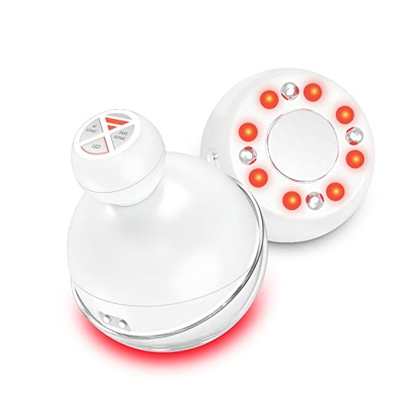 BOQUBOO Appareil de massage facial à ultrasons, ultrasons cosmétiques avec 1,8 MHz pour le corps et le visage, masseur anti-c