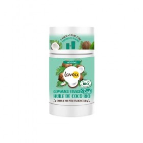 LOVEA - Gommage Visage Stick - Huile De Coco Bio - Exfolie En Douceur, Lisse & Adoucit - Tous Types de Peaux - 100% DOrigine