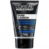 LOréal Paris Men Expert peeling pour le visage, peau impure, nettoyage du visage pour homme, peeling visage au carbone pur a