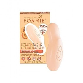 Foamie Nettoyant visage à lhuile dabricot, exfoliant visage pour peaux normales et grasses, peeling visage solide sans plas
