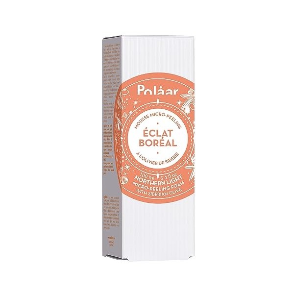 Polåar - Mousse Micro-Peeling Éclat Boréal à l’Olivier de Sibérie - Soin Nettoyant Visage - Illumine le teint, Grain de peau 