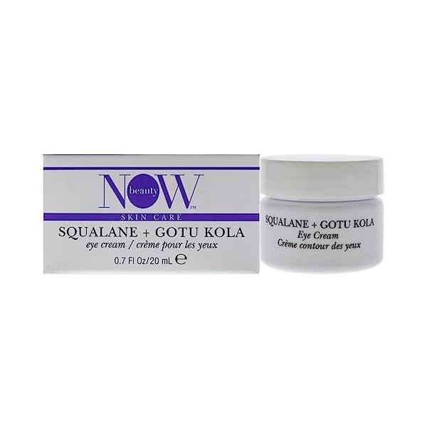 NOW Beauty Squalane Plus Gotu Kola Eye Cream For Unisex 0.7 oz Cream