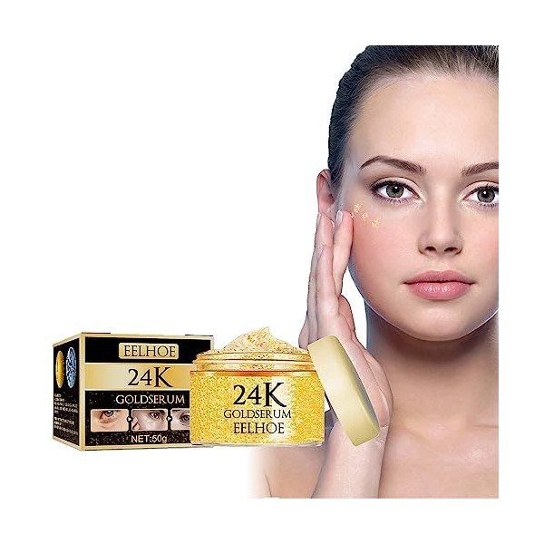 Crème Contour des Yeux 50g Crème Contour des Yeux Anti-Rides Crème Contour des Yeux Raffermissante Soin des Yeux Atténue Les 