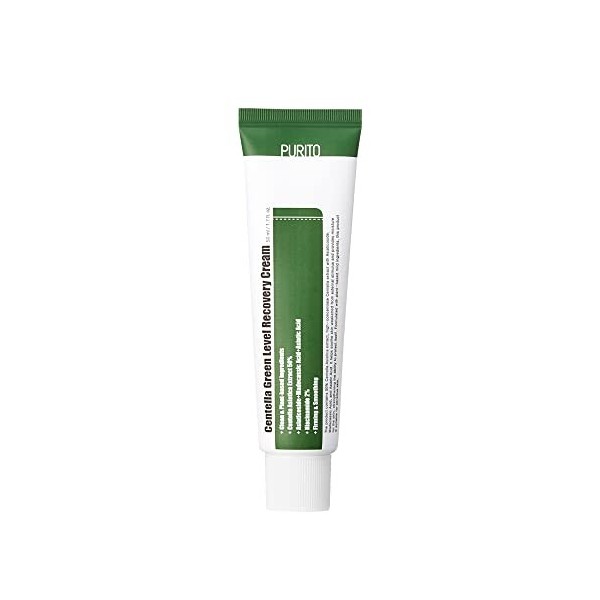 PURITO Centella Vert Level Recovery Crème 50ml1.7 fl.oz Cica crème visage, Peaux sensibles, Taches de vieillesse, Teint de la