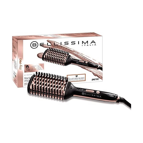 Bellissima Brosse Lissante pour Cheveux My Pro Magic Straight Brush PB11 100 - Brosse Lissante Électrique, Revêtement en Céra