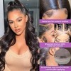 34 pouces 13x6 HD Lace Front Perruques Cheveux Humains 180% Densité MSGEM Brésilien Body Wave Lace Front Perruques pour Femme