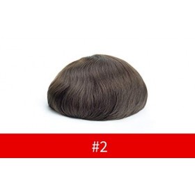 Lordhair Perruque Homme Naturel, Toupet pour Hommes à Peau Super Mince de 0,08 mm avec Front en Dentelle Français, Taille de 
