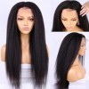 Perruque De Cheveux Humains 13x4 Yaki Lace Front Human Hair Wig Kinky Straight 28 Pouces Lace Wig 150% Perruque Femme Naturel