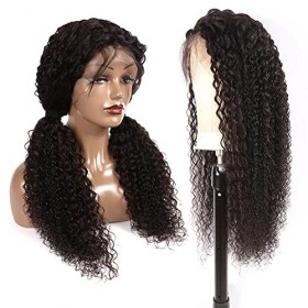 Perruque De Cheveux Humains 13x4 Curly Lace Front Human Hair Wig Kinky Curly Lace Wig 150% Perruque Femme Naturelle Bresilien