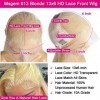 28 pouces 613 Blonde 13x6 Transparent Lace Front Wig Cheveux Humains Msgem Cheveux Raides Brésiliens Blonde HD Lace Front Per