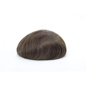 Lordhair Toupet Homme Naturel Cheveux Humains,Perruque pour Homme,0.06 mm V-looped de Taille de Base de Peau Super Mince 20X2