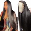 16 Pouces 13x6 Perruque Femme Naturelle Brésilien Silky Straight Lace Wig Human Hair Colle Perruque Femme Naturelle Glueless 