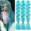 PORSMEER 24 Pouces Kanekalon Ombre Jumbo Cheveux Tressage Extensions,3 paquet de meches pour tresses africaine,Synthétique ra