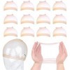 12 Pièces Bonnet Perruque, Bonnets de Perruque Transparents pour Femmes, Bonnet de Perruque Respirant pour Perruque à Lace Fr