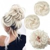 PORSMEER 2 pièces Chignon Postiche Cheveux Grande Postiches Bouclés Ondulés Extensions Chouchou Cheveux Naturel Queue de Chev