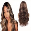 YesJYas Ombre Lace Wig Human Hair Perruque Femme Naturelle Brésilien 150% Density 13x4x1 T Part Lace Human Hair Wig P4/27 Col