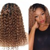 YesJYas Perruque Femme Naturelle Brésilien Glueless Wig Human Hair 150% Density 4x4 Lace Closure Wig 1B/30 Colored Water Wave